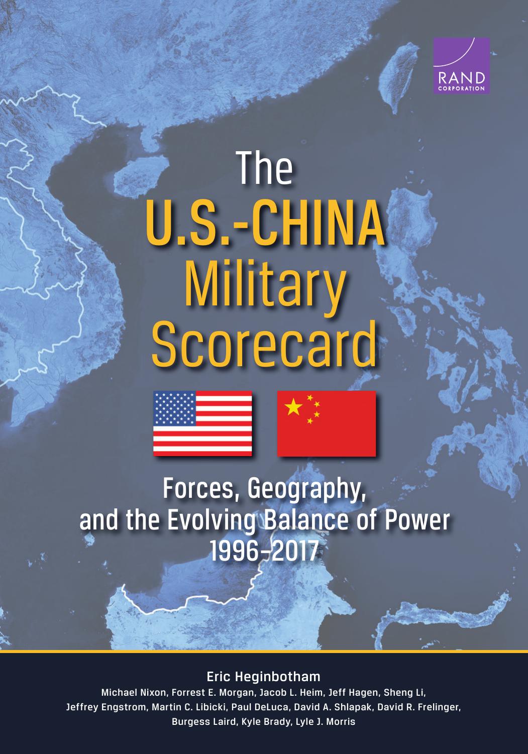 The US-China military scorecard: forces, geography, and the evolving balance of power by Heginbotham Eric