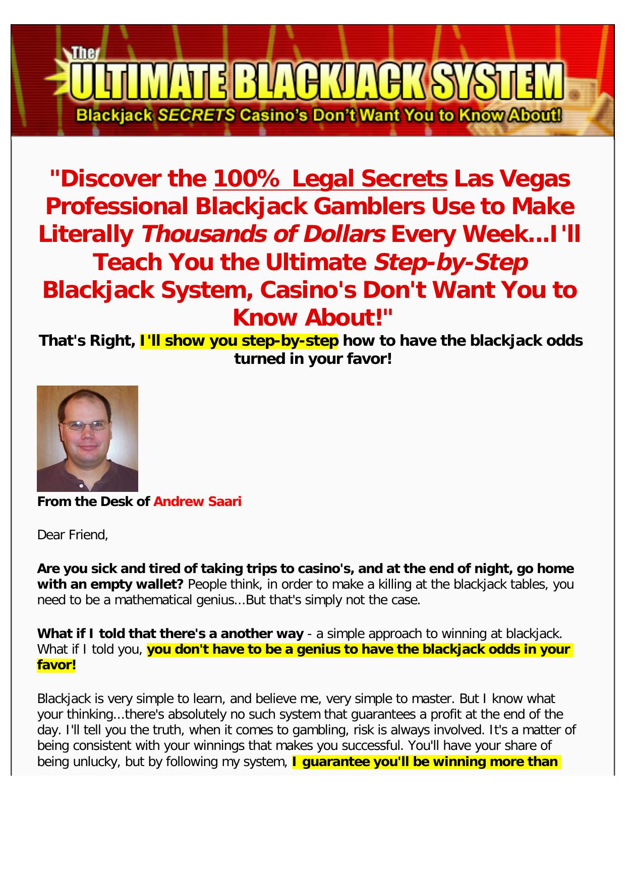 The Ultimate BlackJack System. by Best of Kuszter's Collection