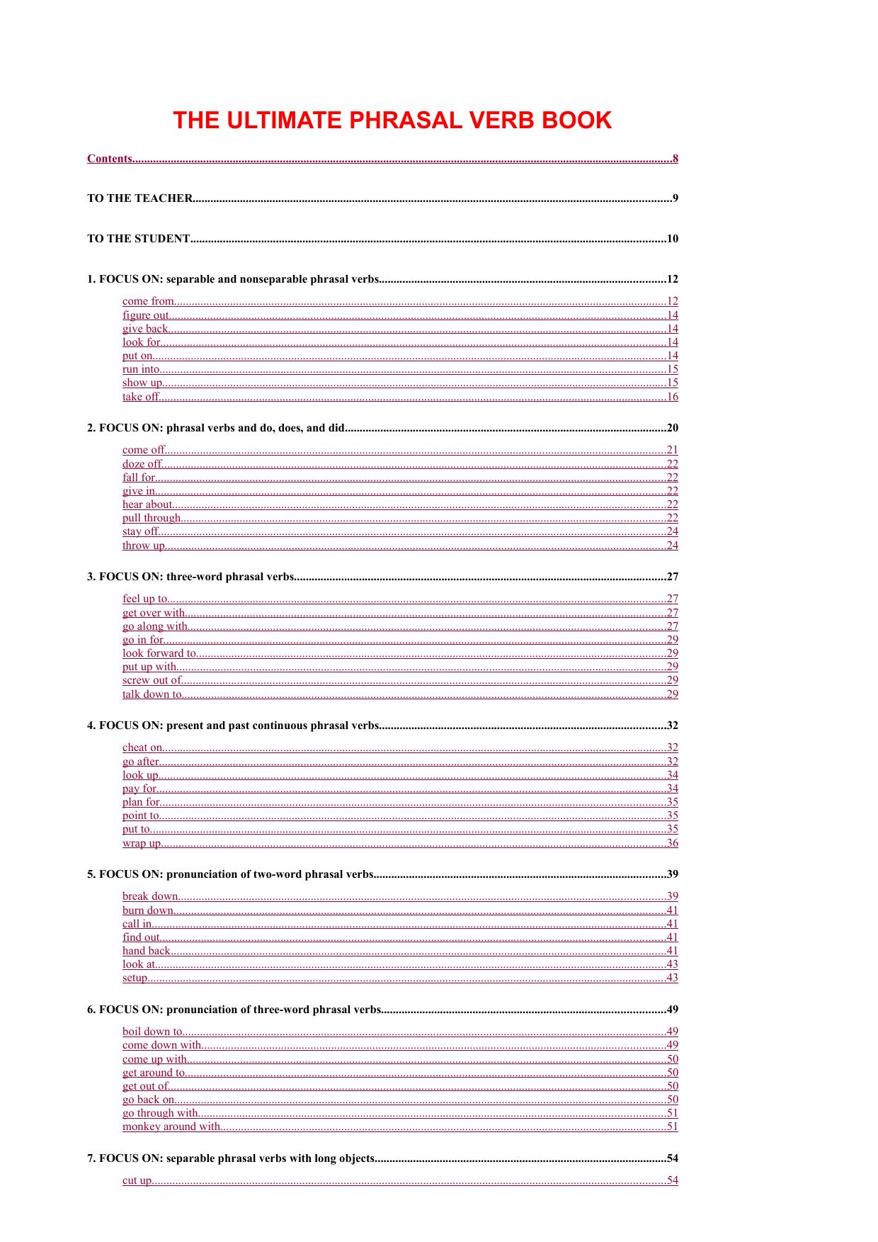 The Ultimate Phrasal Verb Book by Carl W. Hart
