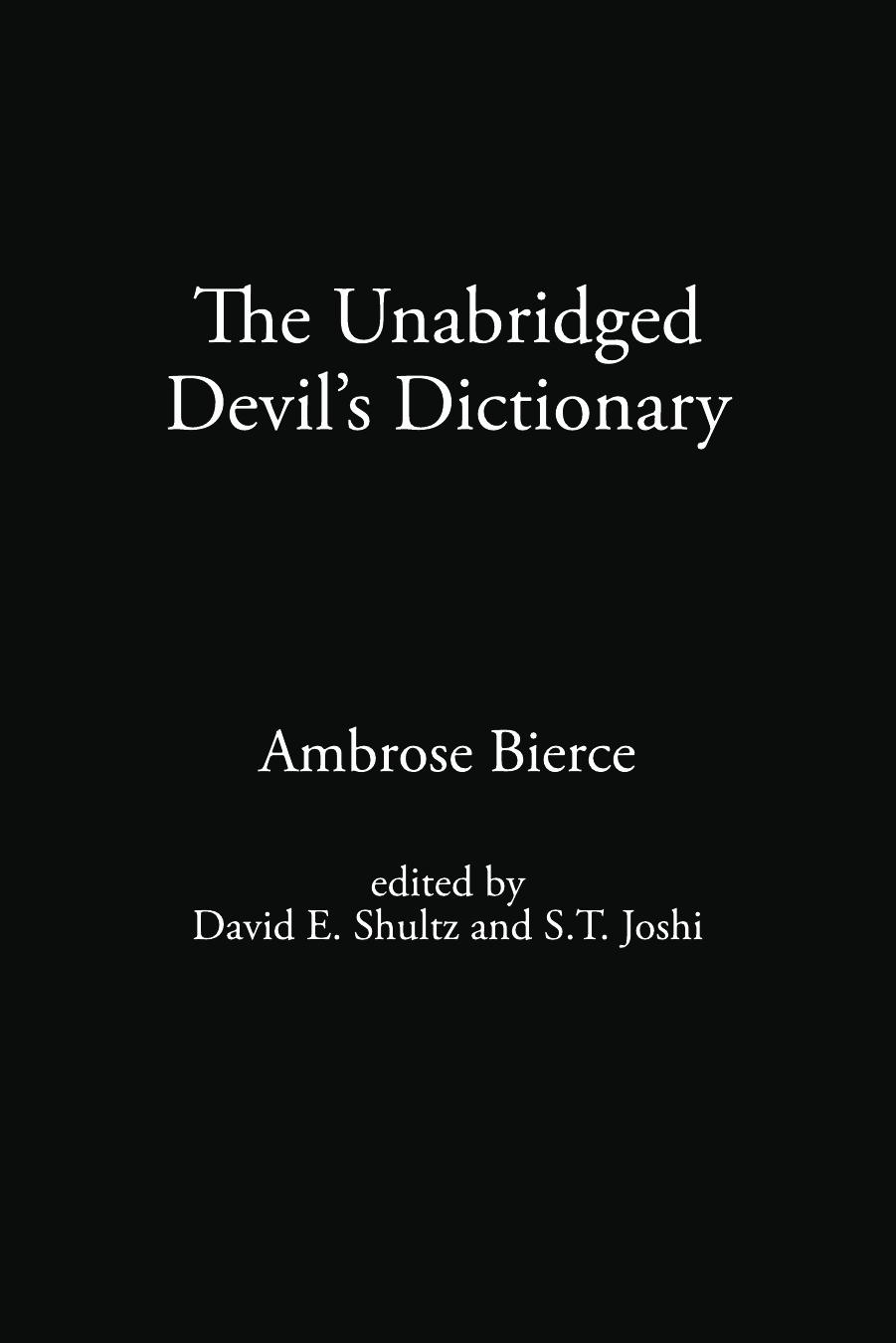 The Unabridged Devil's Dictionary by Ambrose Bierce