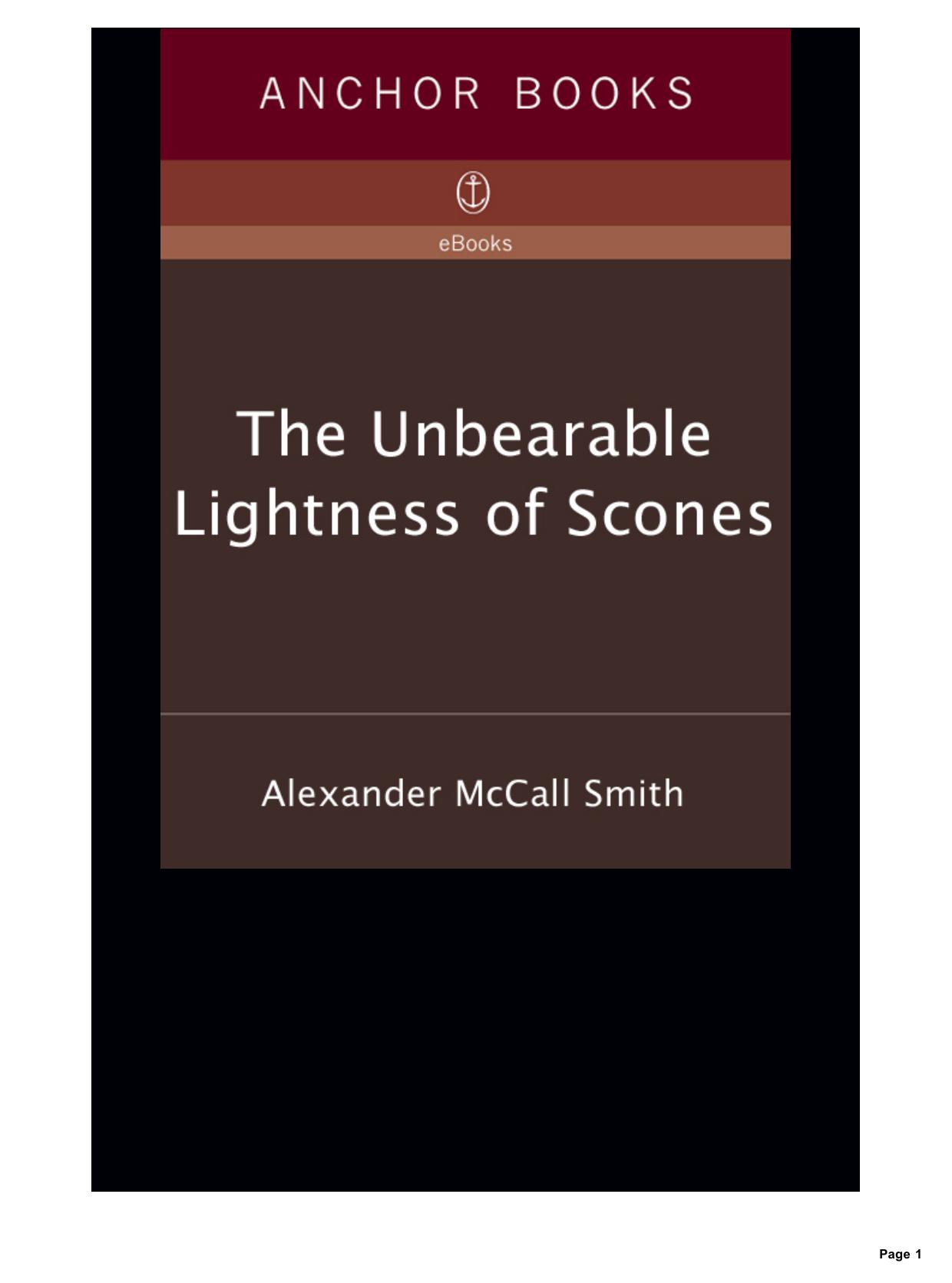 The Unbearable Lightness of Scones by Alexander McCall Smith