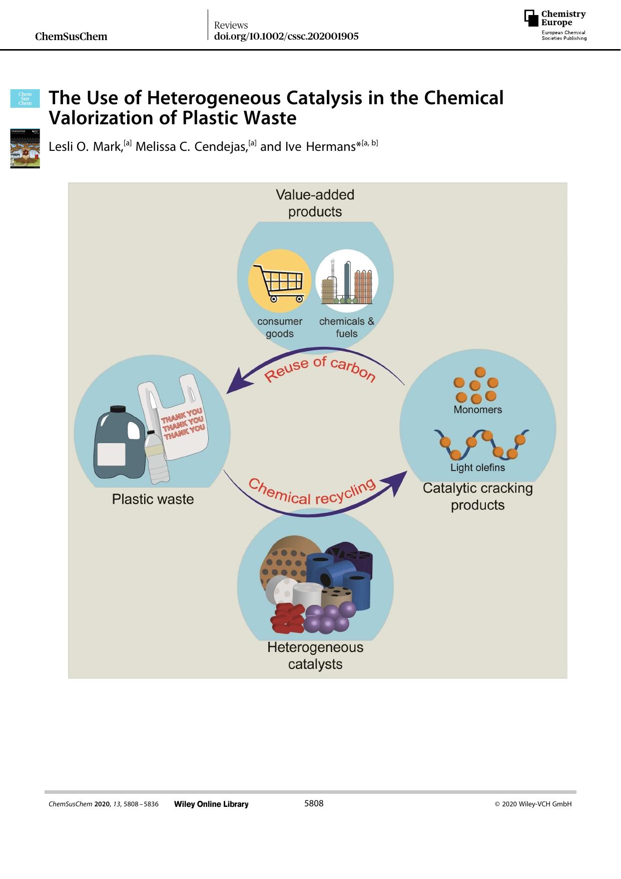 The Use of Heterogeneous Catalysis in the Chemical Valorization of Plastic Waste by Unknown