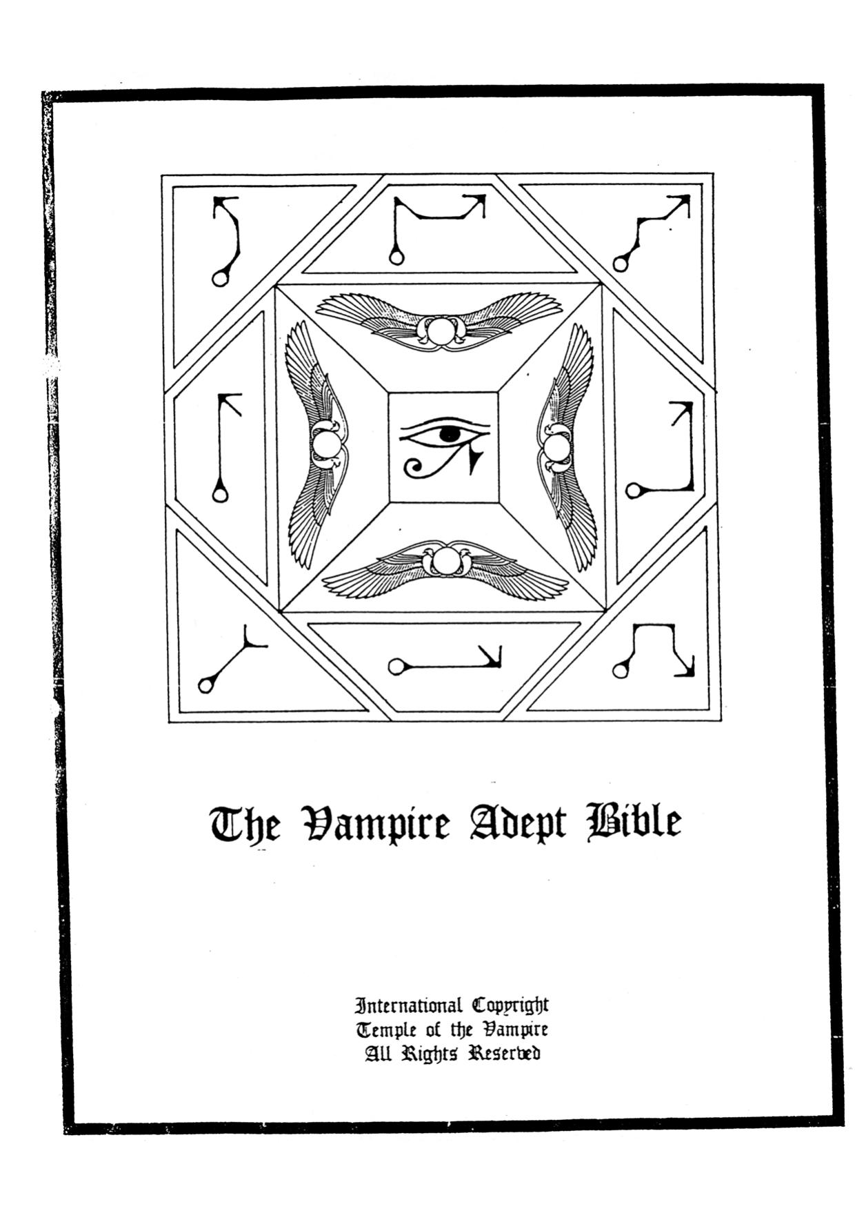 The Vampire Adept Bible by Caput Mortumm
