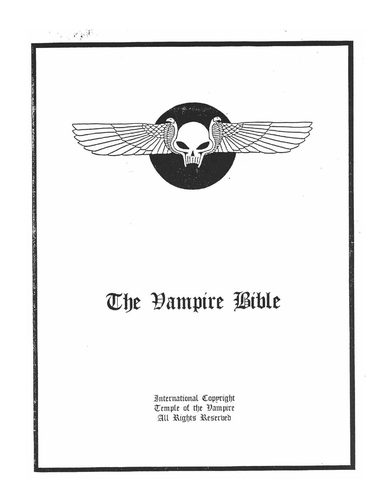 The Vampire Bible by Caput Mortuum