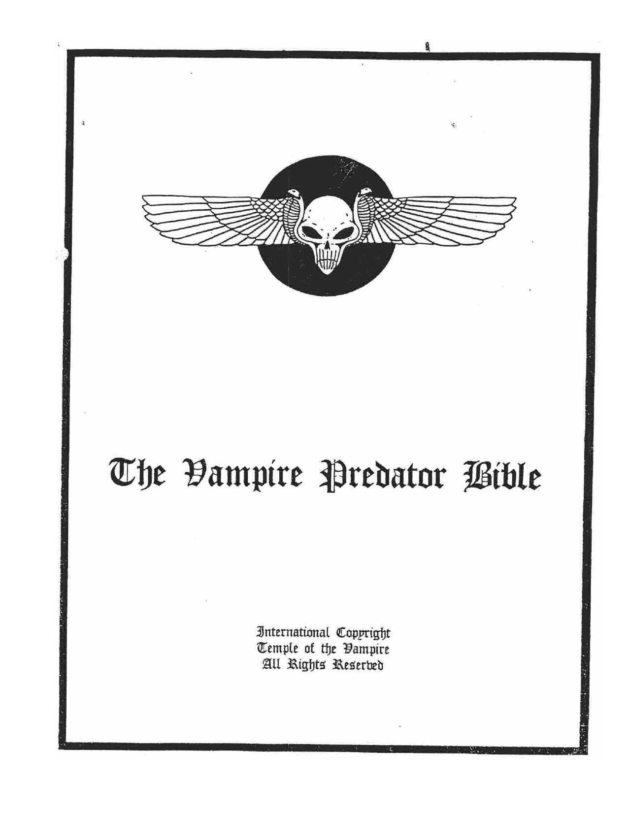 The Vampire Predator Bible by Caput Mortuum