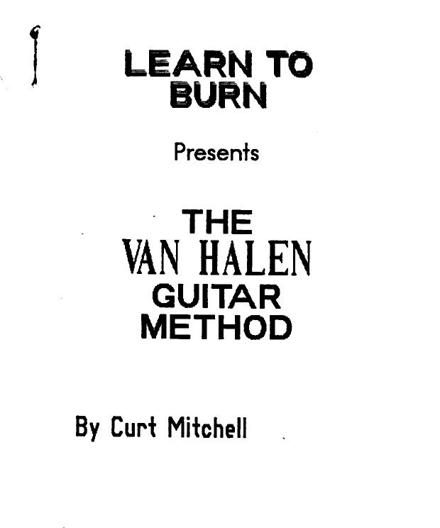 The Van Halen Guitar Method by Mitchell Curt
