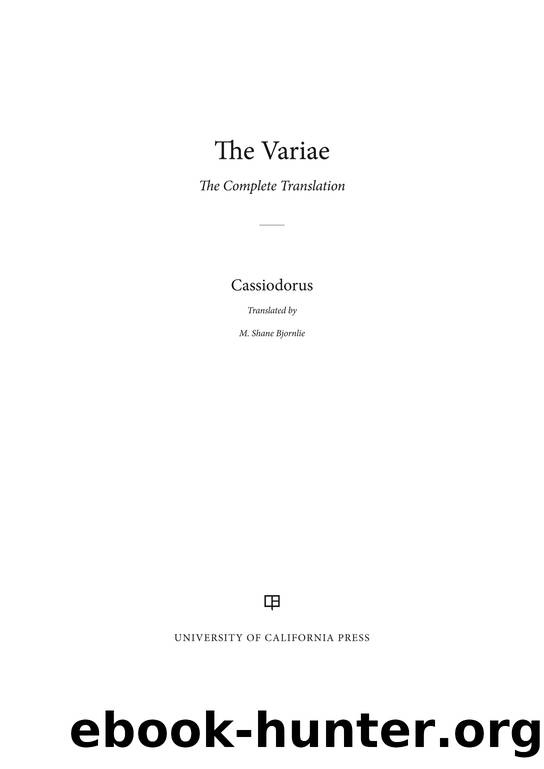 The Variae by Cassiodorus