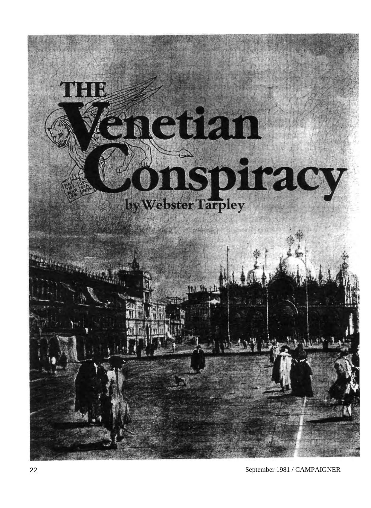 The Venetian Conspiracy (from Campaigner magazine) by Tarpley
