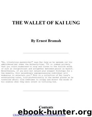 The Wallet of Kai Lung by Ernest Bramah