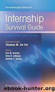 The Washington Manual Internship Survival Guide by De Fer Thomas M. & Eric Knoche & Gina LaRossa & Heather Sateia