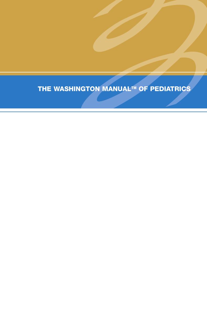 The Washington Manual of Pediatrics [TRUE PDF] by Susan M Dusenbery Andrew White