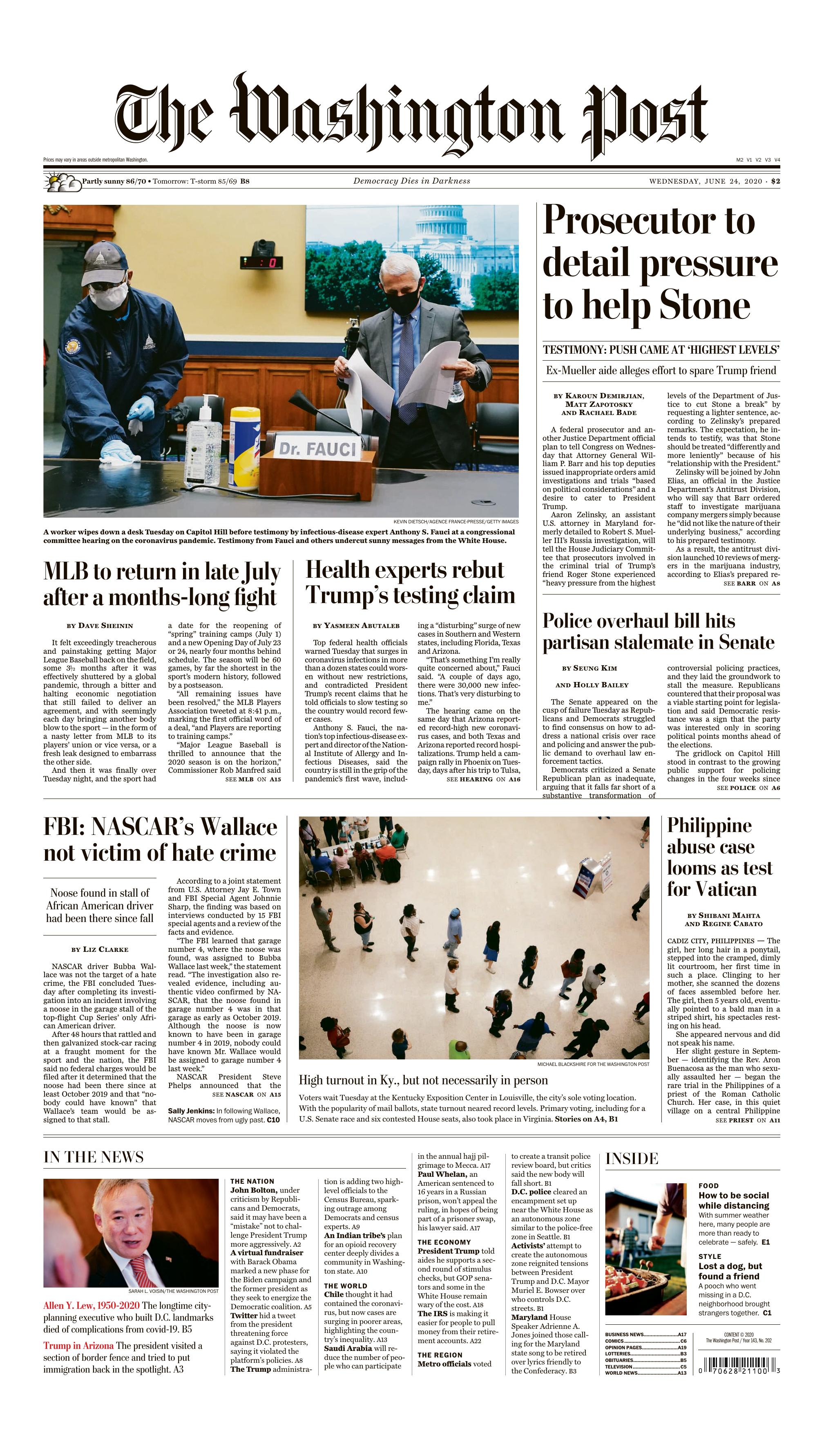 The Washington Post by Year 143 Issue 202