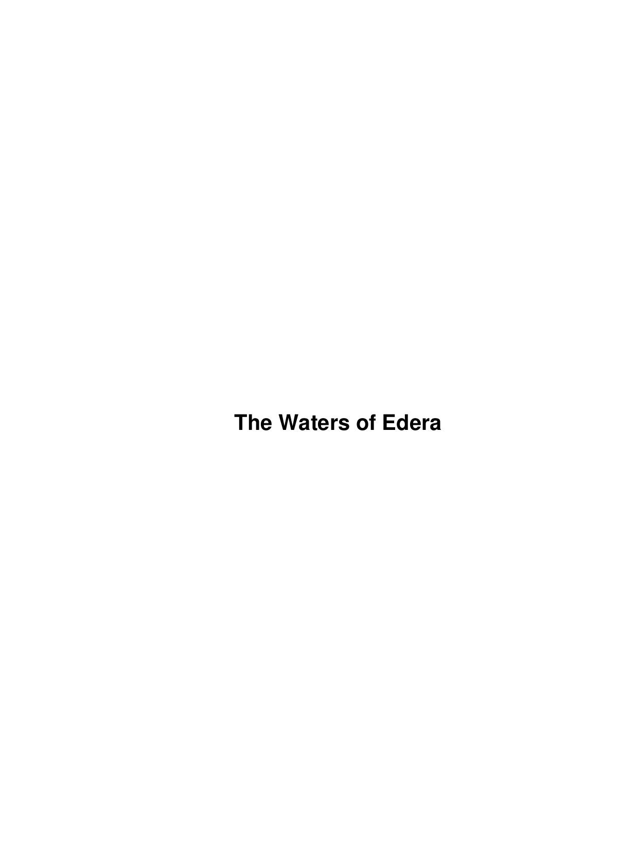 The Waters of Edera by Unknown