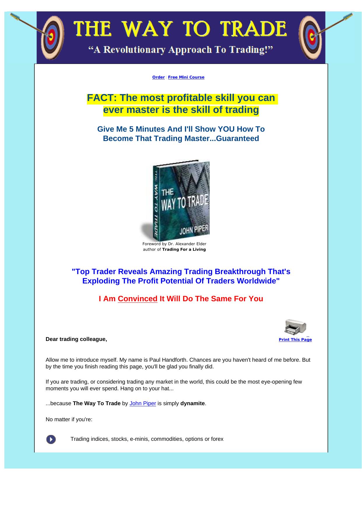 The Way To Trade. by Best of Kuszter's Collection