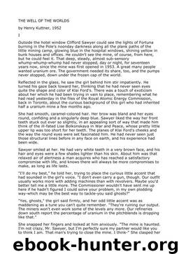 The Well Of The Worlds by Henry Kuttner