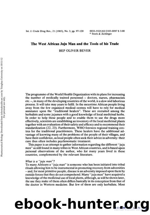 The West African Juju Man and the Tools of his Trade by Bep Oliver Bever