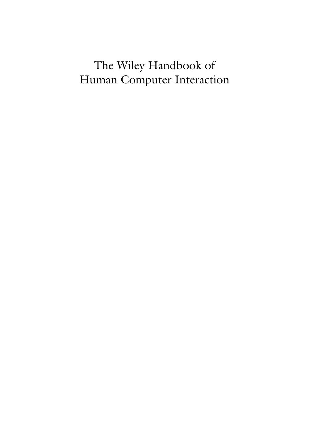 The Wiley Handbook of Human Computer Interaction Set by Kirakowski Jurek; Norman Kent L