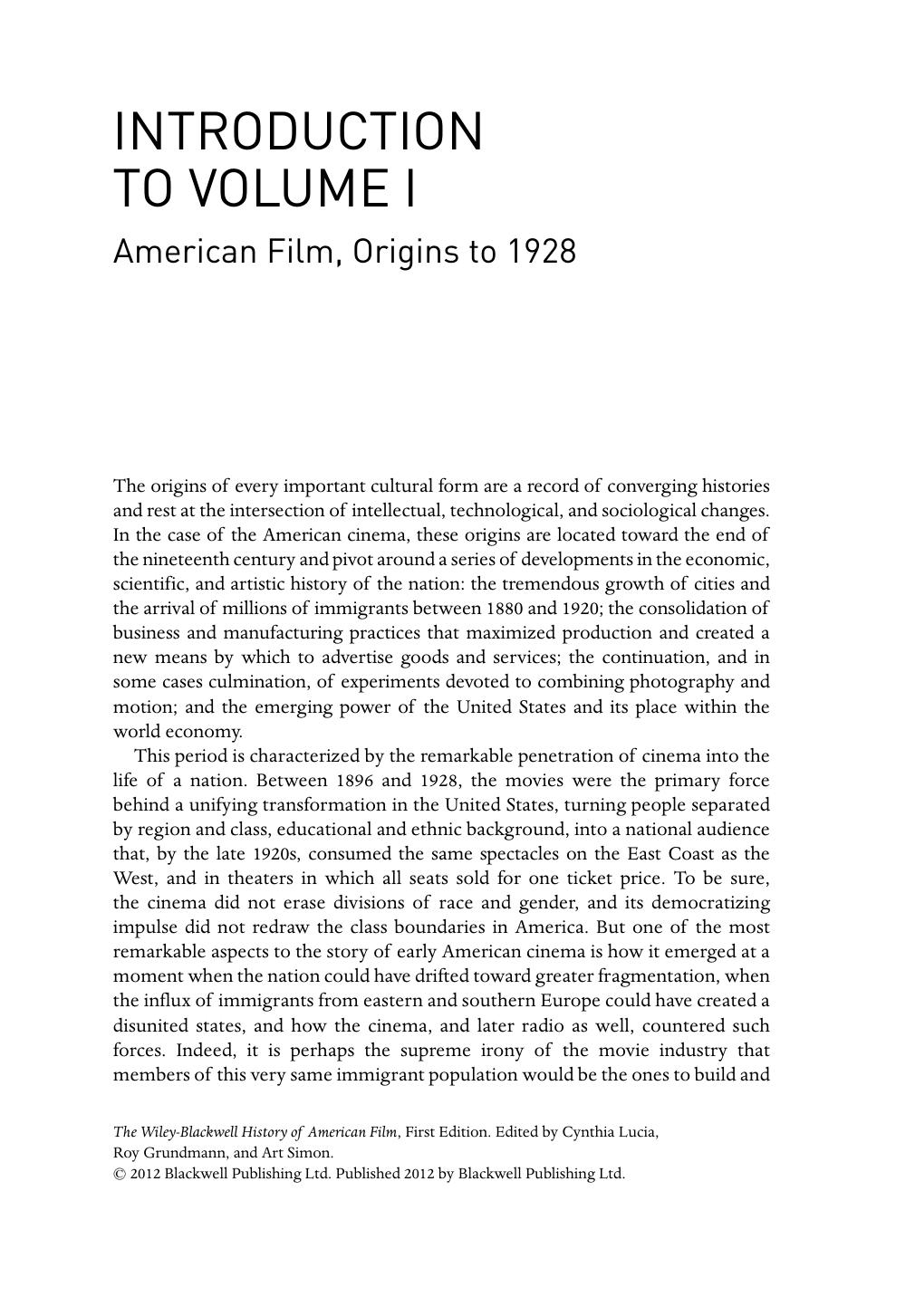 The Wiley-Blackwell History of American Film, Four Volume Set by Cynthia Lucia Roy Grundmann Art Simon