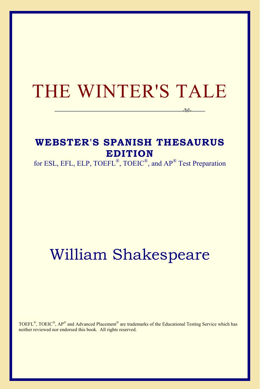 The Winter's Tale (Webster's Spanish Thesaurus Edition) by William Shakespeare