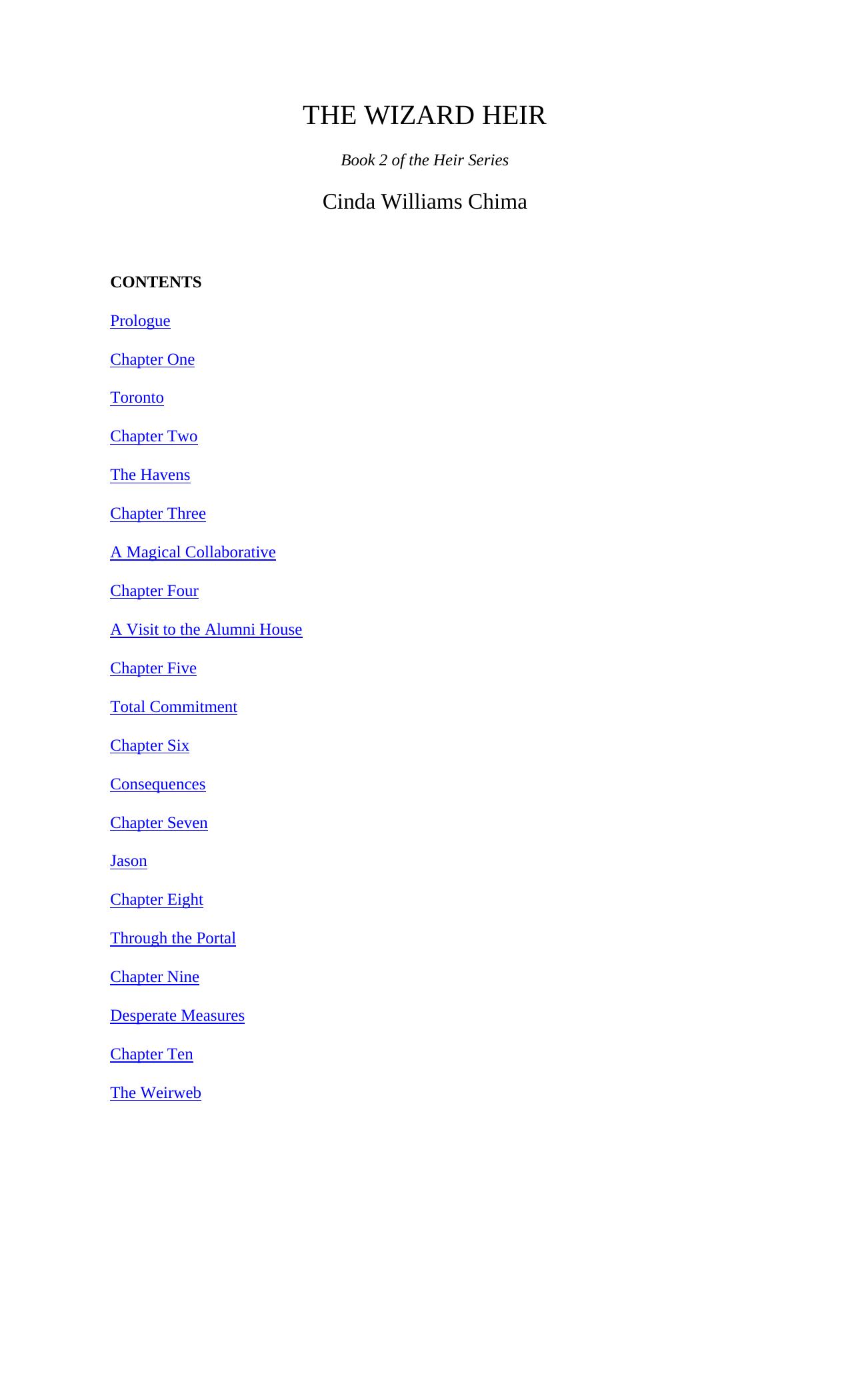 The Wizard Heir by Cinda Williams Chima