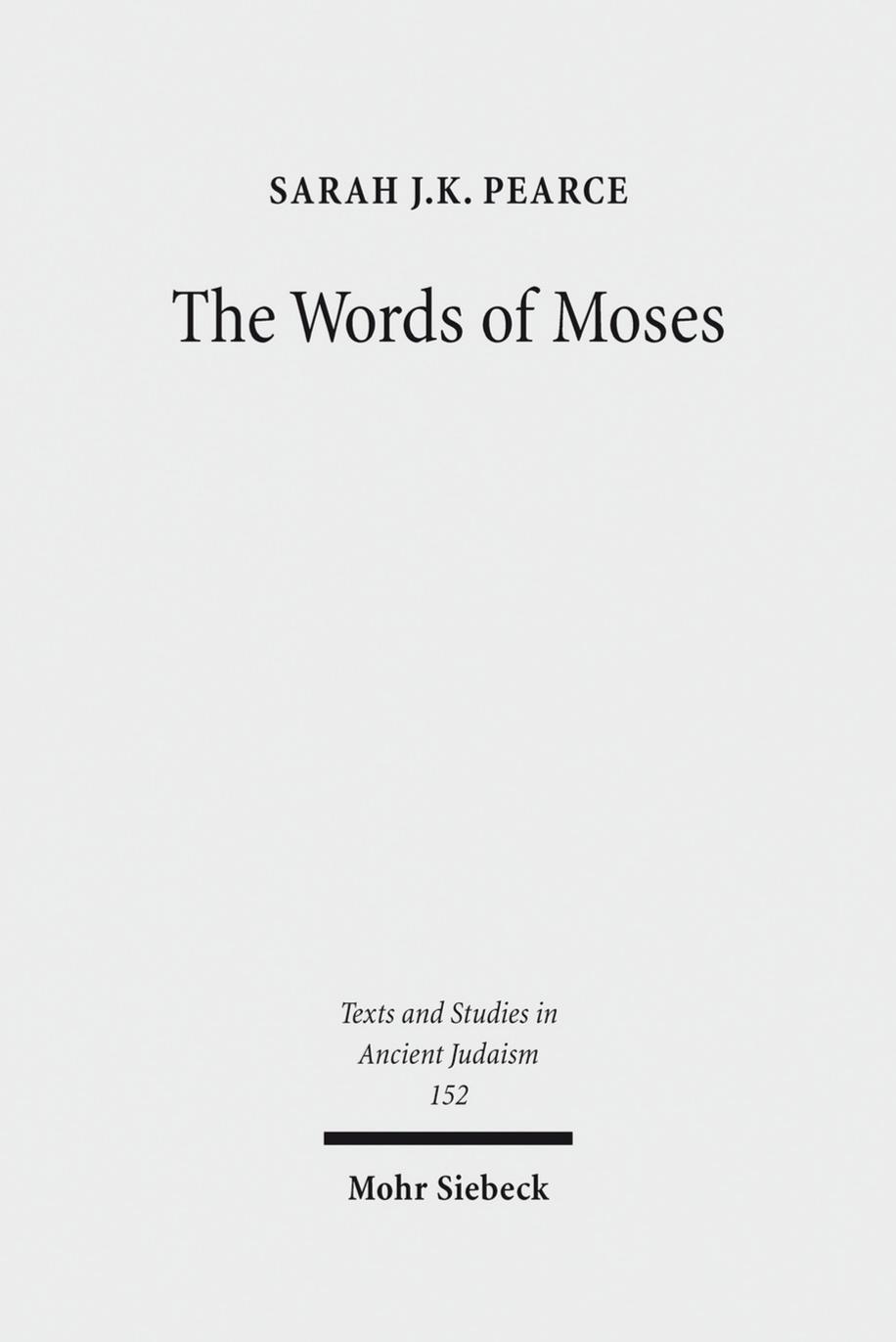 The Words of Moses by Pearce