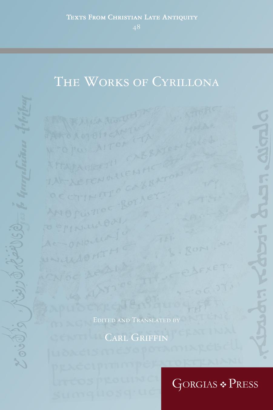The Works of Cyrillona by Carl Griffin;