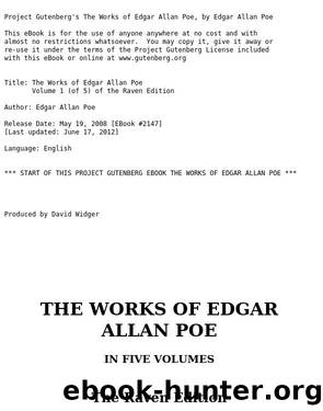 The Works of Edgar Allan Poe â Volume 1 by Edgar Allan Poe