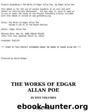 The Works of Edgar Allan Poe â Volume 3 by Edgar Allan Poe