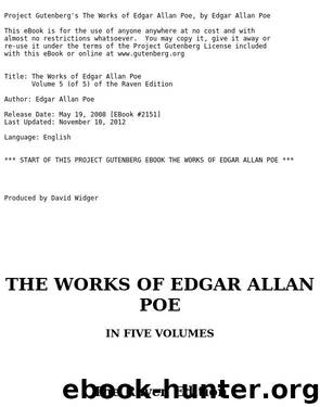 The Works of Edgar Allan Poe — Volume 5 by Peo Edgar Allan