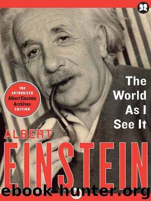 The World As I See It by Einstein Albert