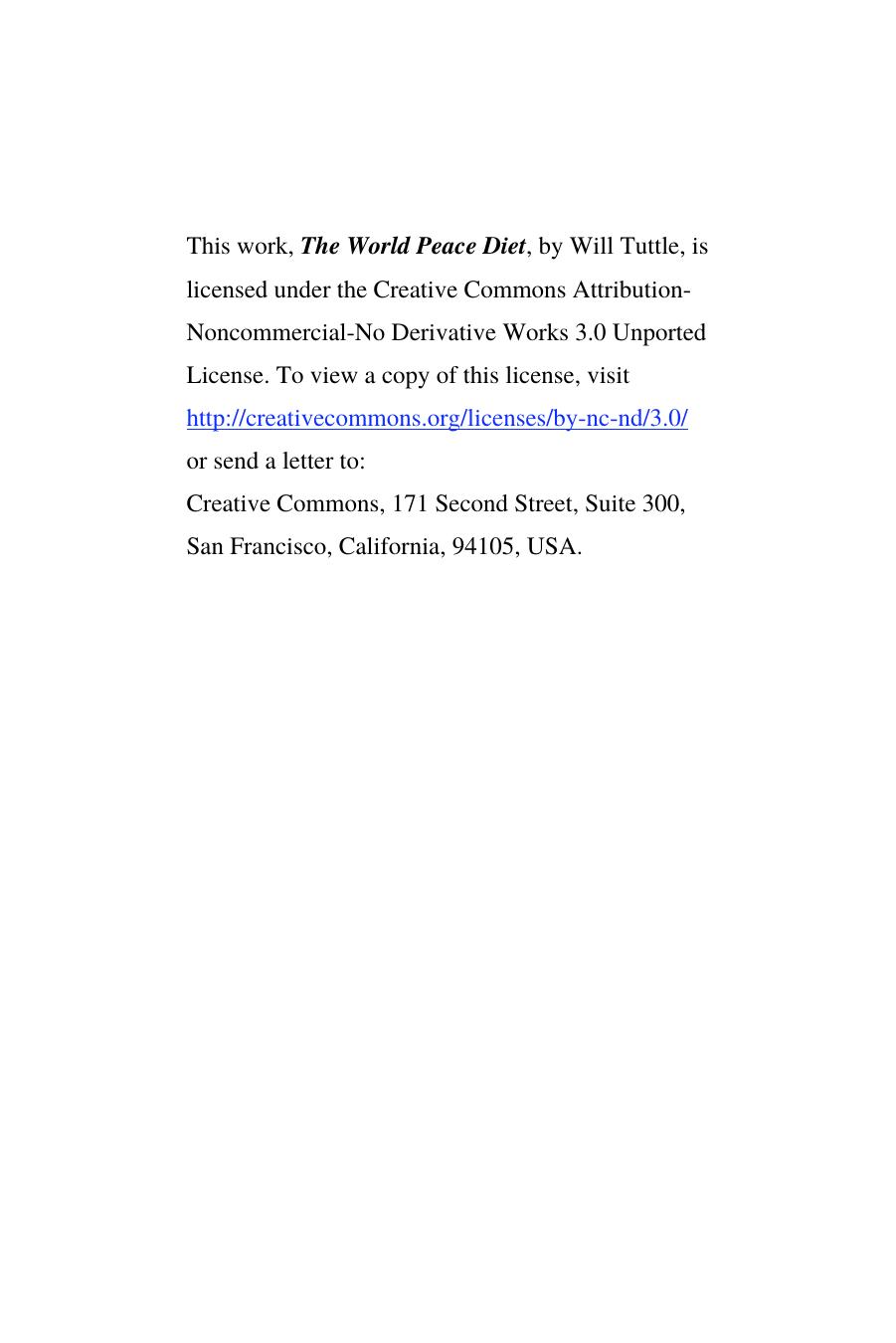 The World Peace Diet: Eating For Spiritual Health And Social Harmony by Will Tuttle