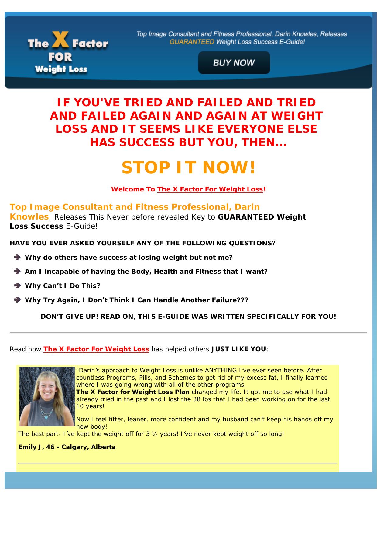 The X Factor For Weight Loss. by Best of Kuszter's Collection