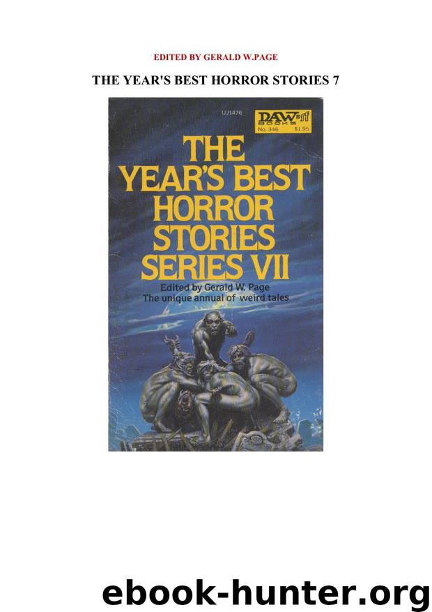The Year's Best Horror Stories 7 by Karl Edward Wagner