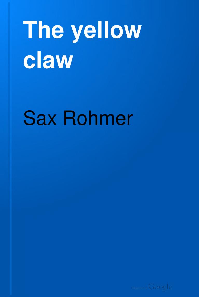 The Yellow Claw by Sax Rohmer