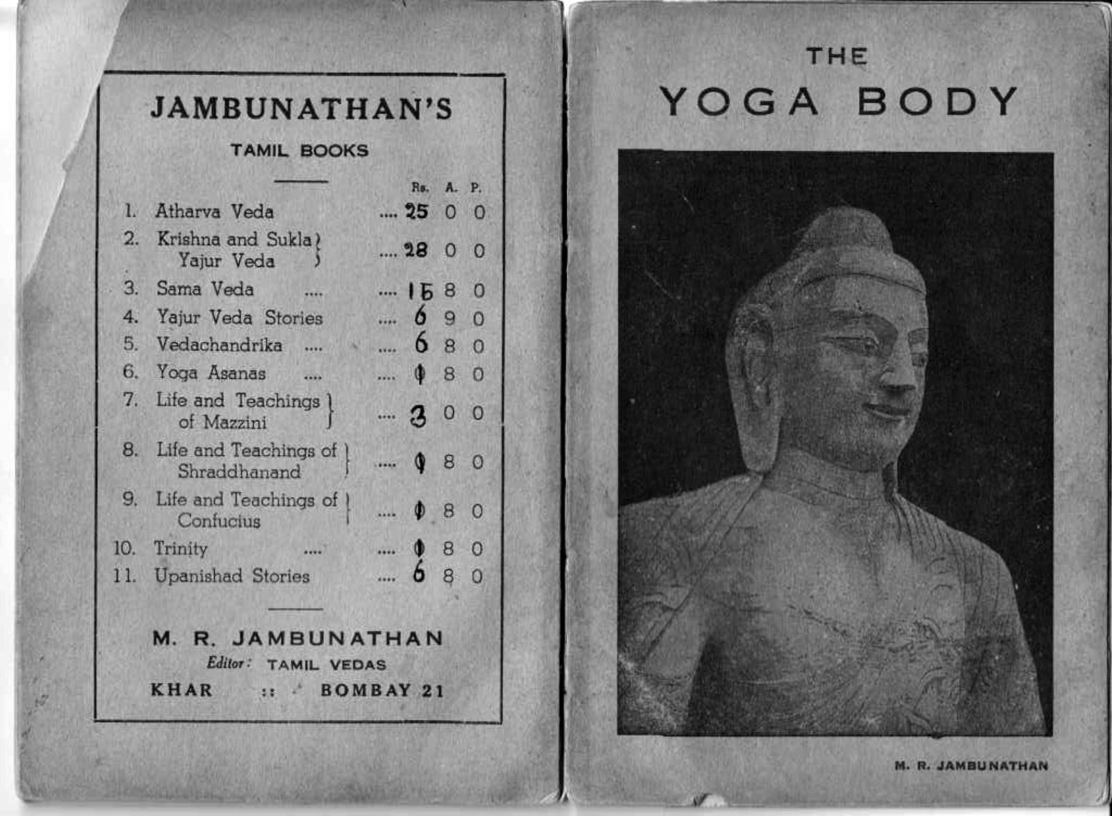 The Yoga Body by Jambunathan M.R