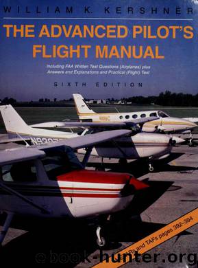 The advanced pilot's flight manual : including FAA written test questions (airplanes) plus answers and explanations and practical (flight) test by Kershner William K