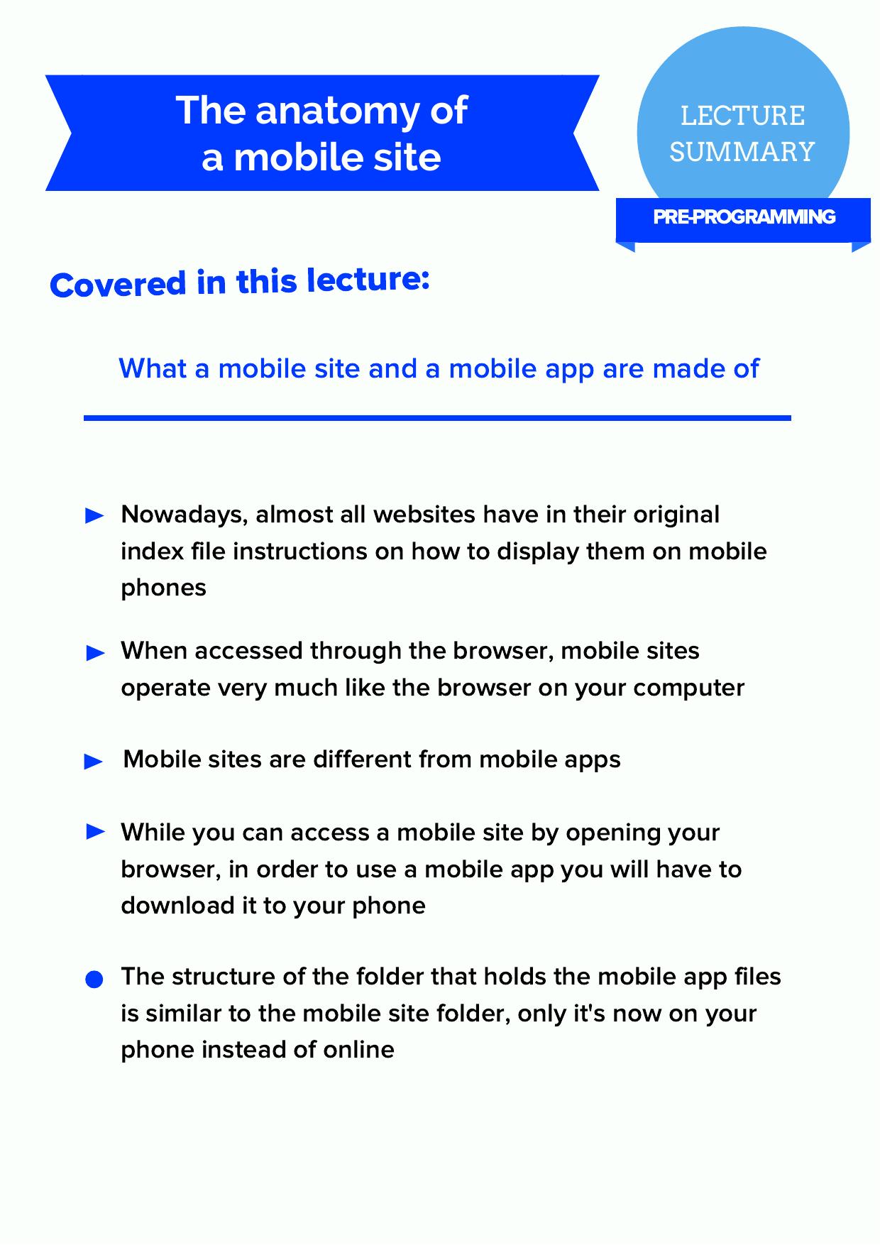 The anatomy of a mobile site by evan181