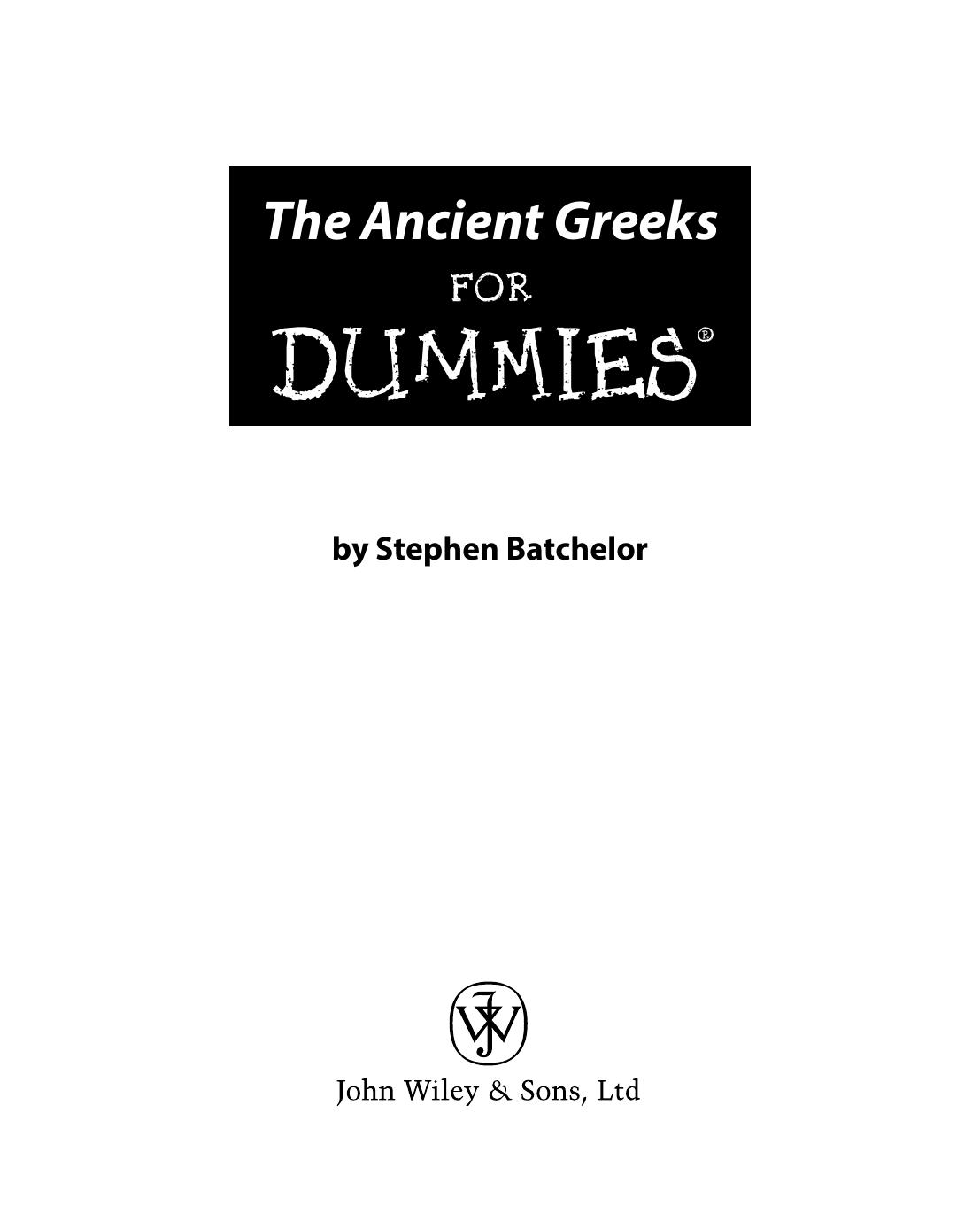 The ancient Greeks for dummies by Stephen Batchelor
