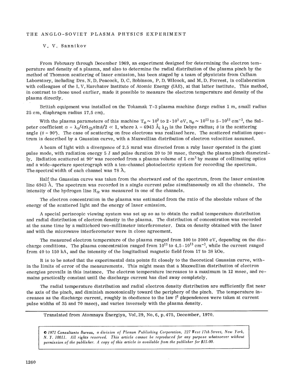The anglo-Soviet plasma physics experiment by Unknown