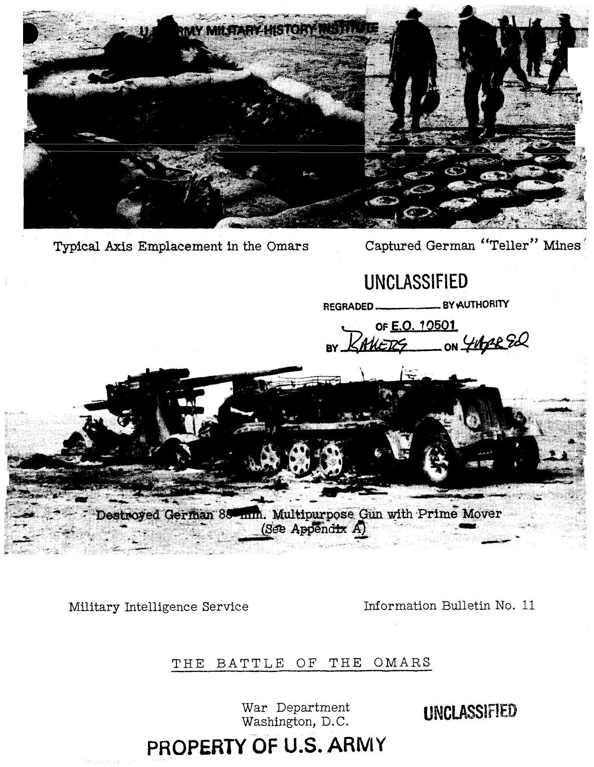 The battle of the Omars by United States. War Dept. General Staff