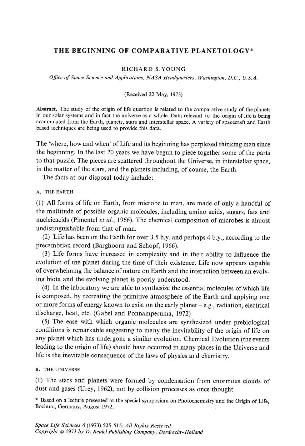 The beginning of comparative planetology by Unknown