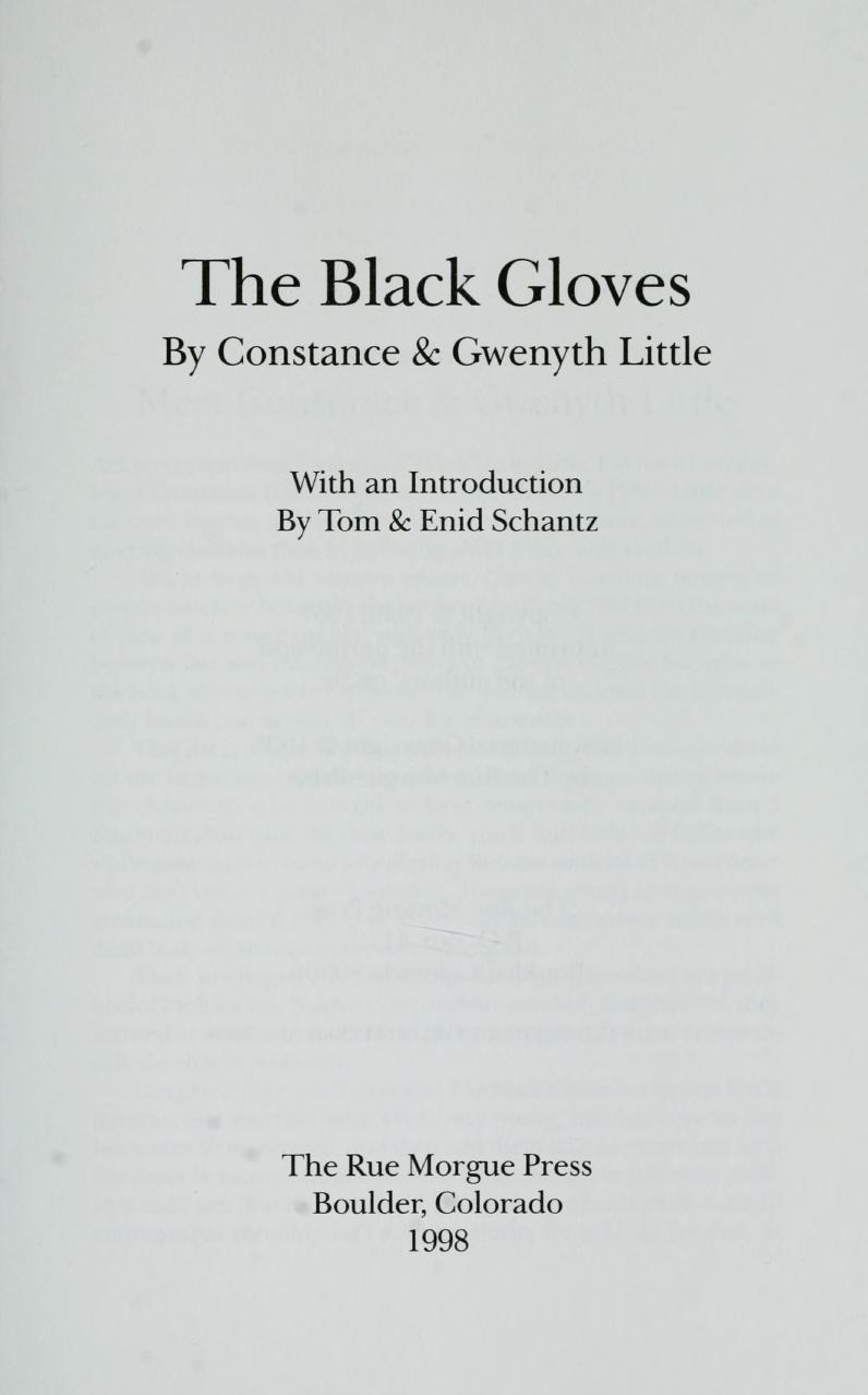 The black gloves by Little Constance;Little Gwenyth