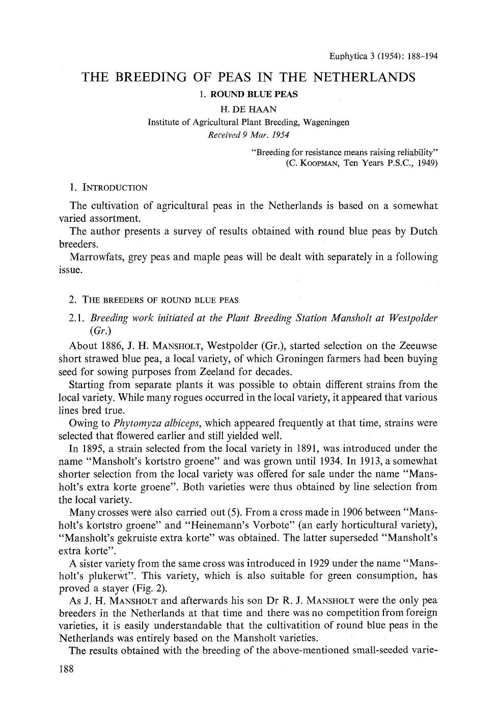 The breeding of peas in the Netherlands by Unknown