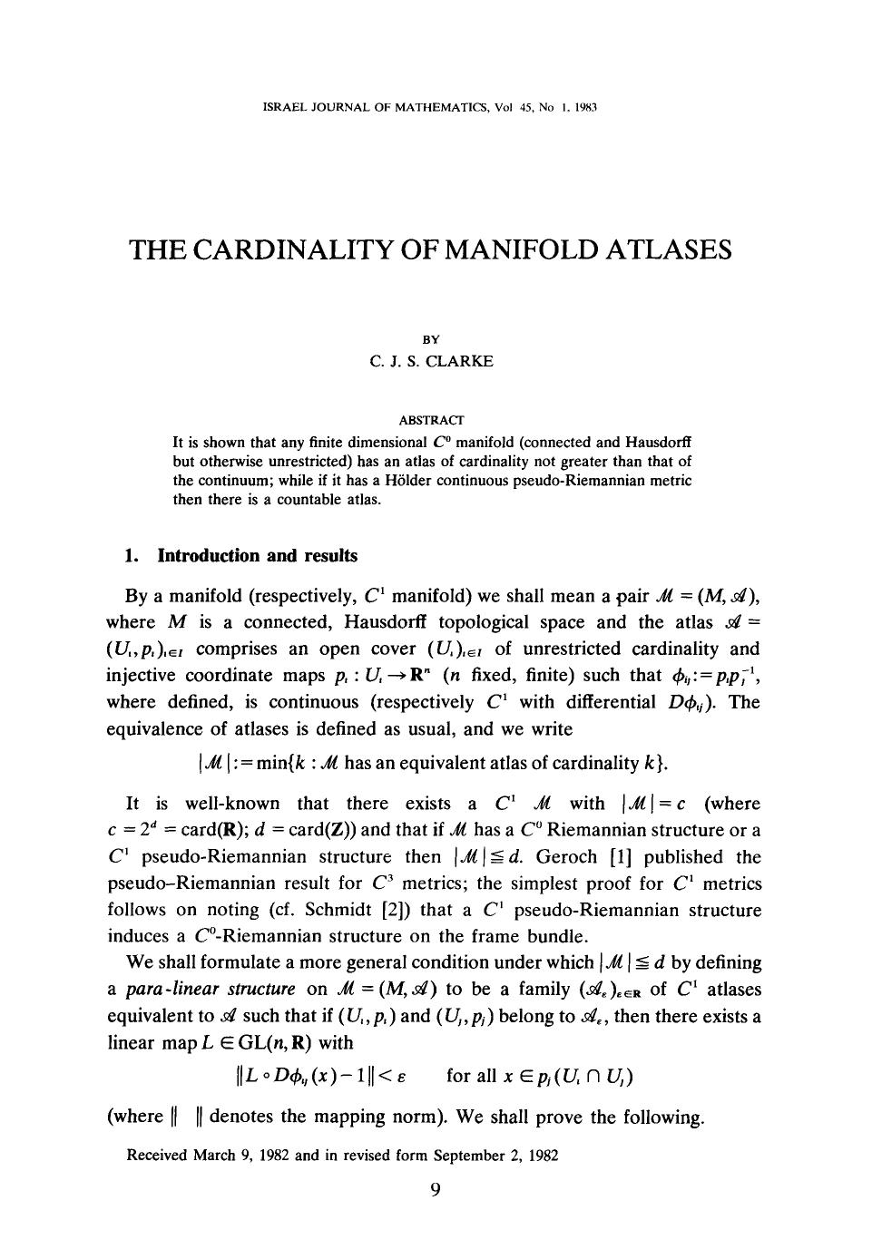The cardinality of manifold atlases by Unknown