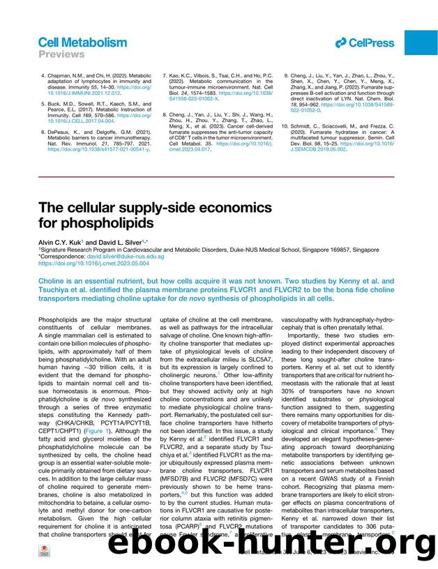 The cellular supply-side economics for phospholipids by Alvin C.Y. Kuk & David L. Silver