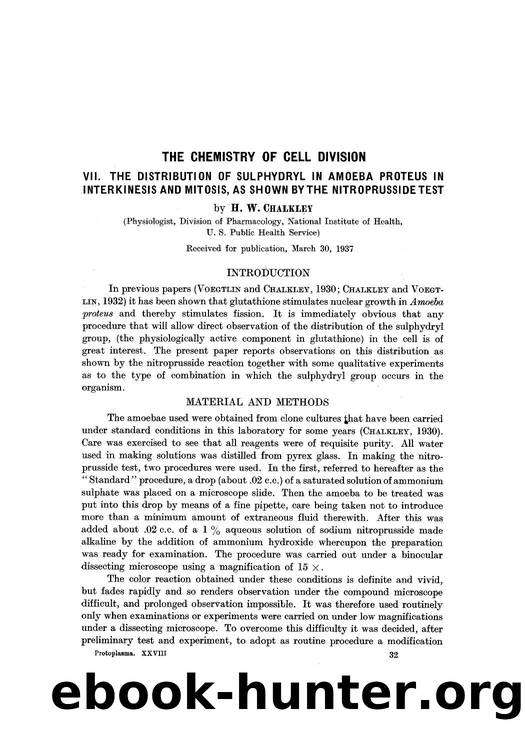 The chemistry of cell division by Unknown
