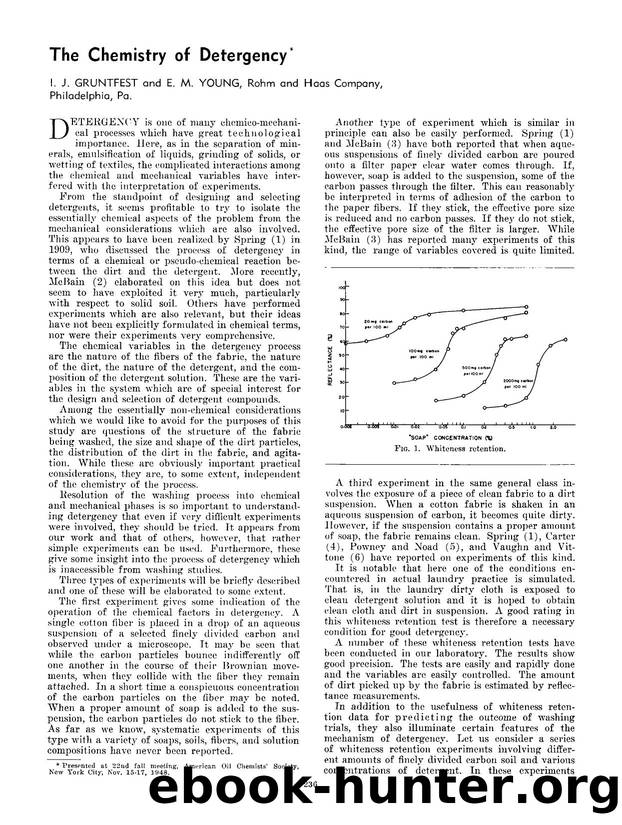 The chemistry of detergency by Unknown