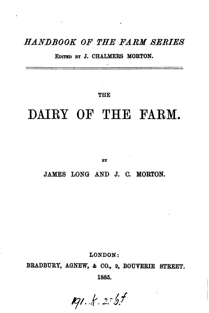 The chemistry of the farm by Robert Warington