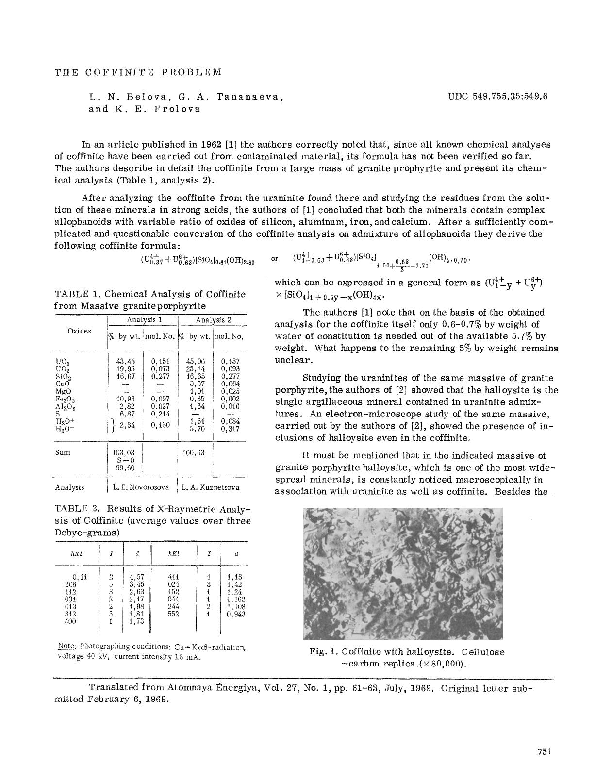 The coffinite problem by Unknown