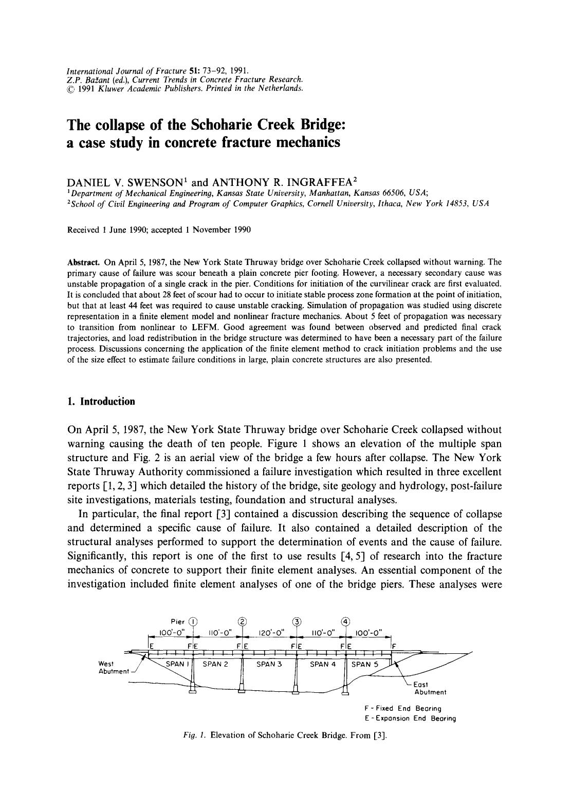 The collapse of the Schoharie Creek Bridge: a case study in concrete fracture mechanics by Unknown